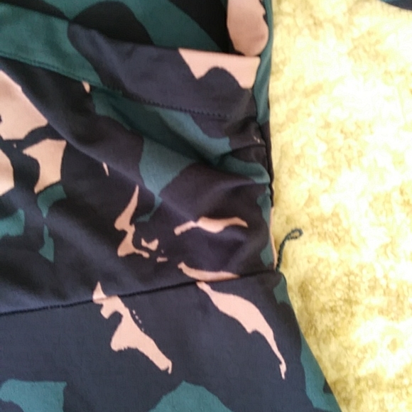 Du Jour Floral Faux Wrap Knit Maxi Dress Plus XLP Teal Pink - Picture 11 of 16